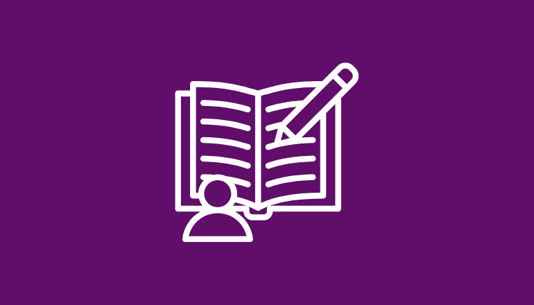 Book and person icon