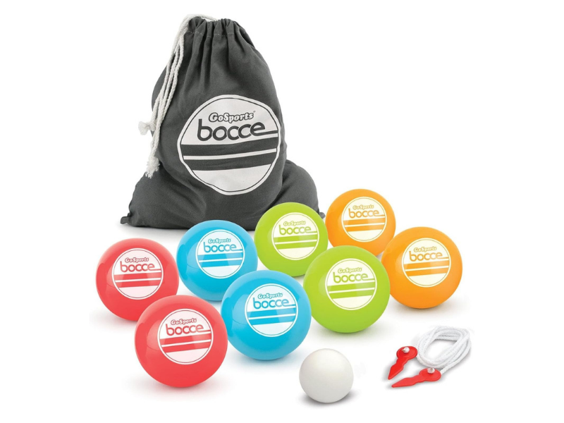 a bocce ball set