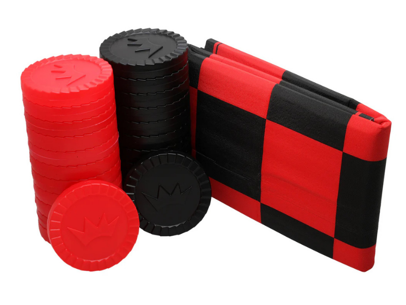a giant checker set