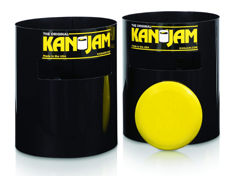 a Kan Jam set with cans and a ball