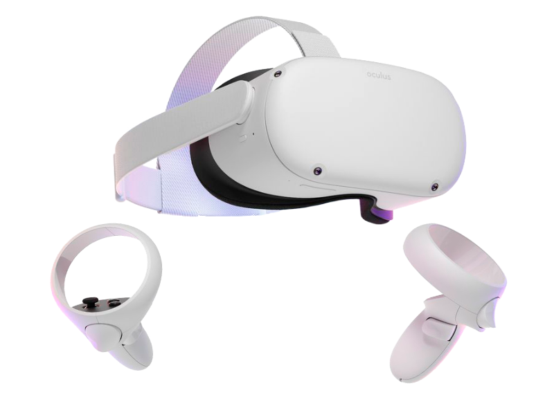 a Meta Quest 2 virtual reality headset