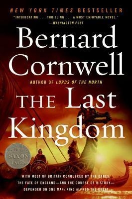 Viking ships and vikings, cover art for the book The Last Kingdom
