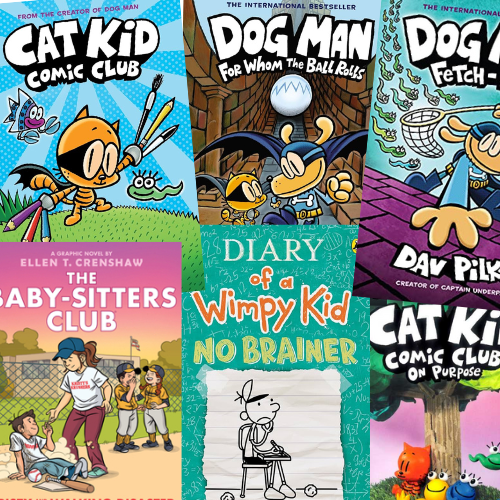 colorful book covers overlapping