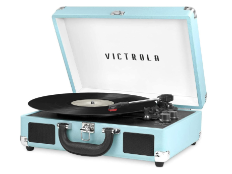 blue record player