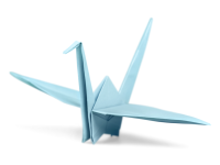an origami paper crane