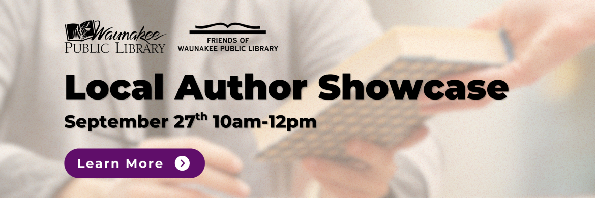 Local Author Showcase September 27th 10am-12pm