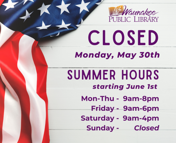 closed Monday, May 30th